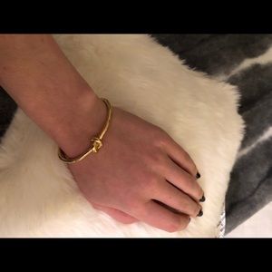 Gold Kate Spade Sailor’s Knot Hinge Bangle